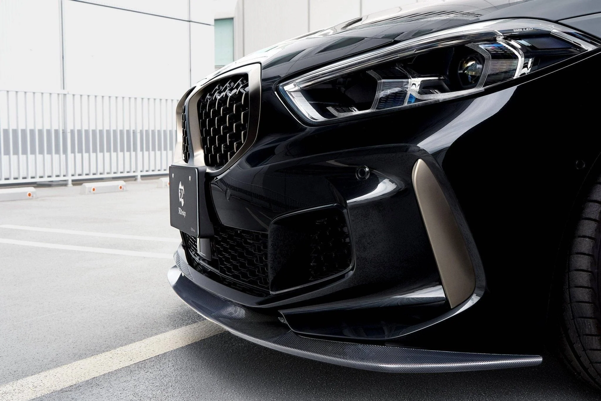 3DDesign Carbon Fibre Front Splitter for BMW 1 Series & M135i (2019-2024, F40) - Image 3