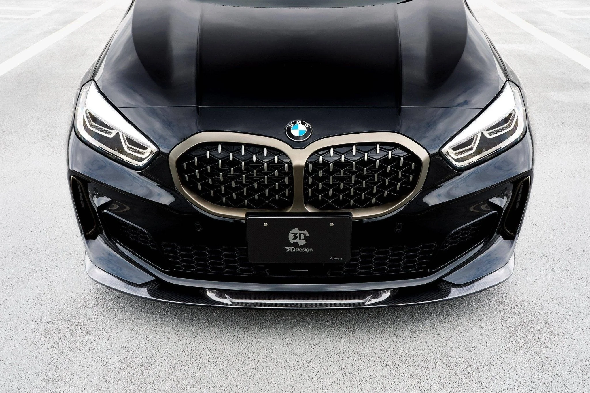 3DDesign Carbon Fibre Front Splitter for BMW 1 Series & M135i (2019-2024, F40) - Image 4