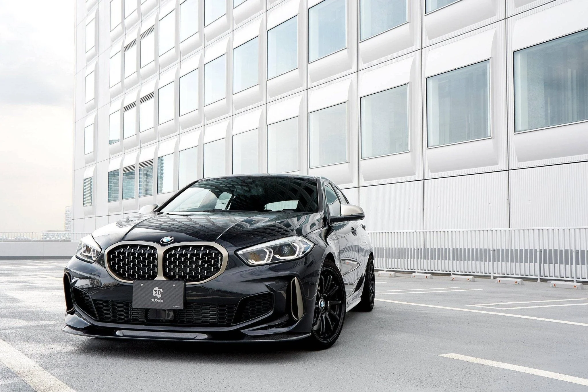 3DDesign Carbon Fibre Front Splitter for BMW 1 Series & M135i (2019-2024, F40) - Image 7
