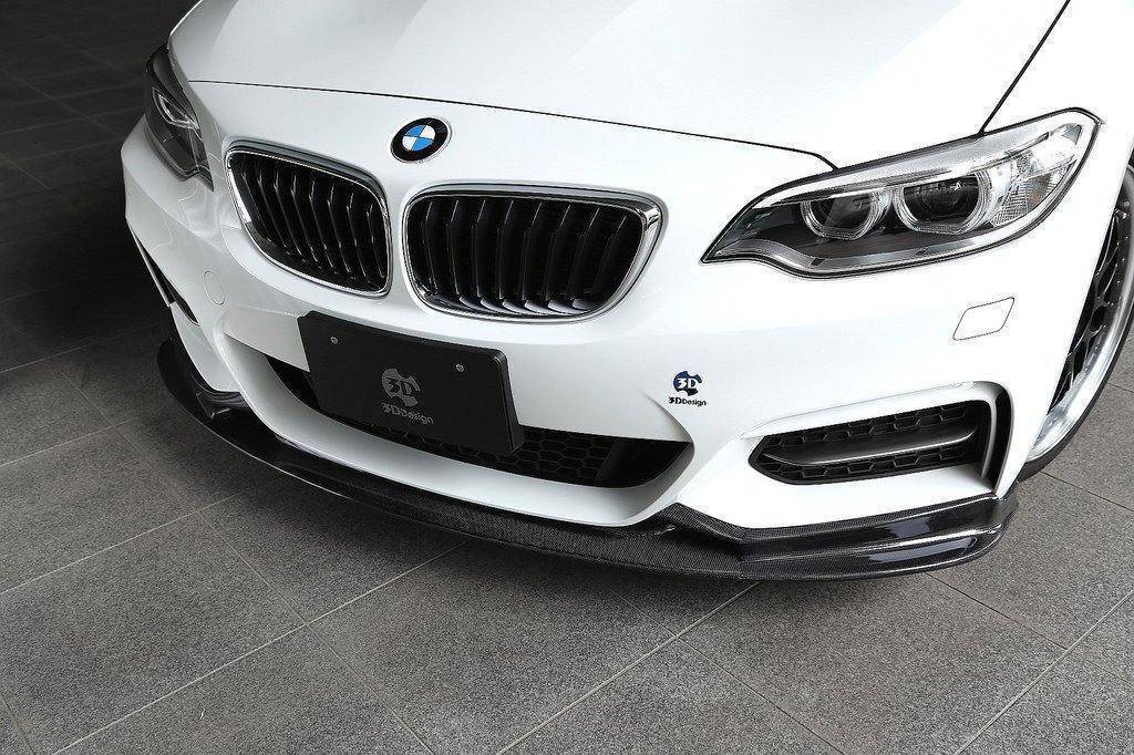3DDesign Carbon Fibre Front Splitter for BMW 2 Series (2014-2020, F22 F23) - Image 6