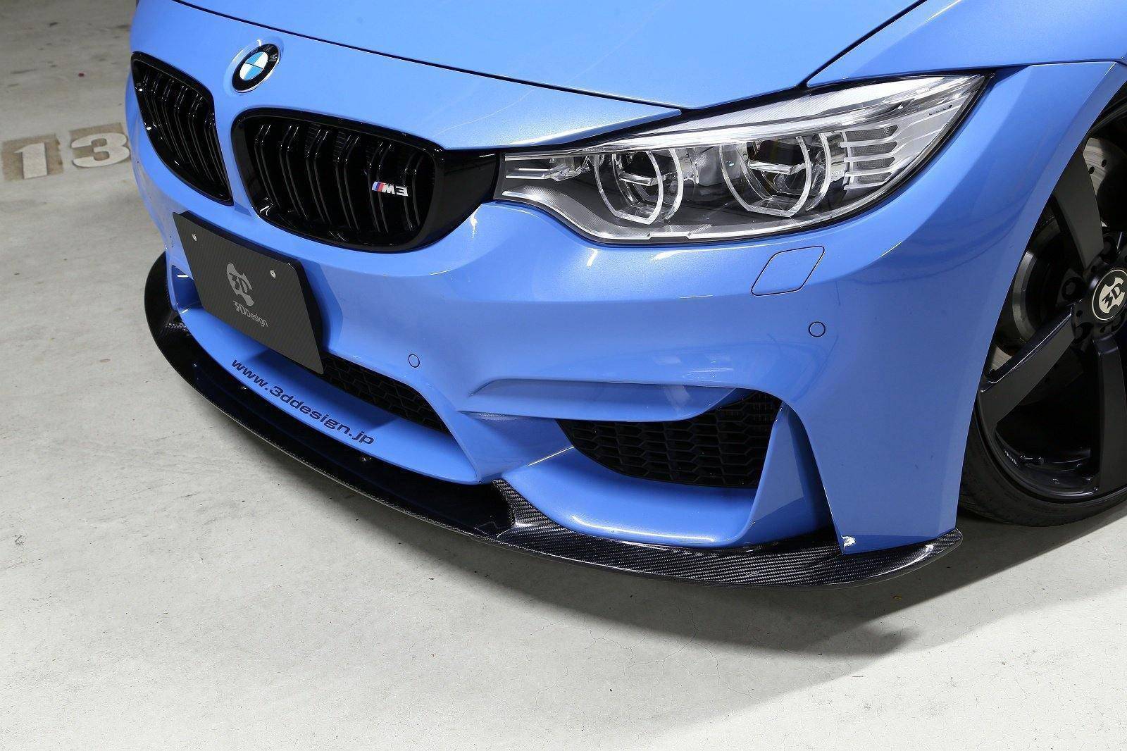 BMW M3 F80 & M4 F82 Carbon Fibre Front Splitter by 3D Design (2014-2020)