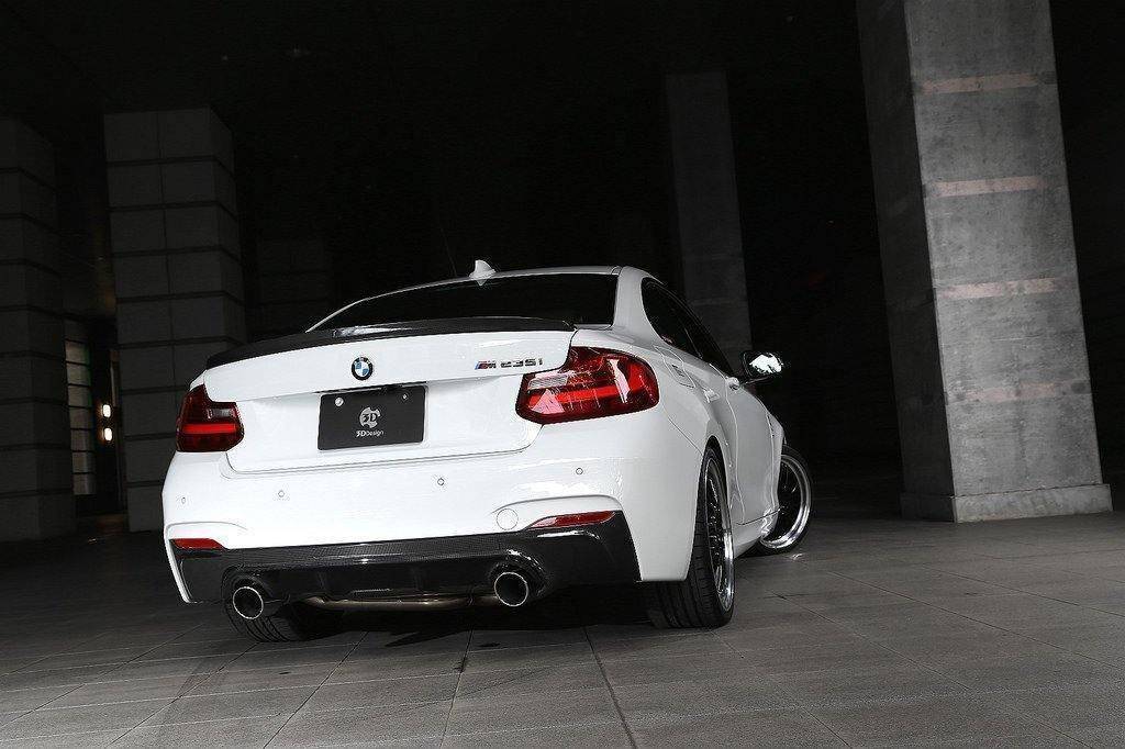 3DDesign Carbon Fibre Rear Diffuser for BMW 2 Series (2014-2020, F22 F23) - Image 4