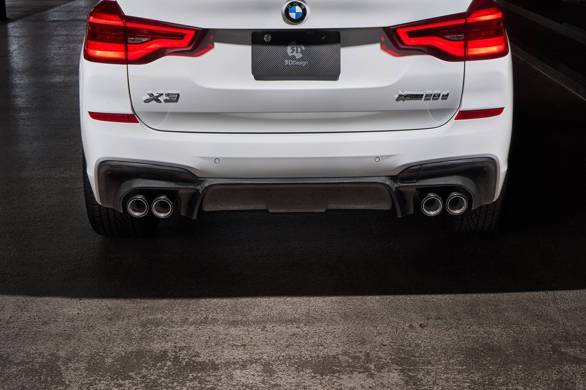 3DDesign Carbon Fibre Rear Diffuser for BMW X3 Pre-LCI (2018-2021, G01) - Image 4