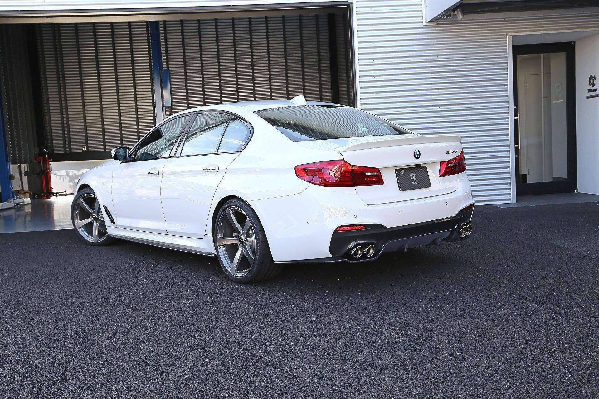 3DDesign Carbon Fibre Rear Diffuser (Type 2) for BMW 5 Series M Sport (2017-2023, G30 G31) - Image 3