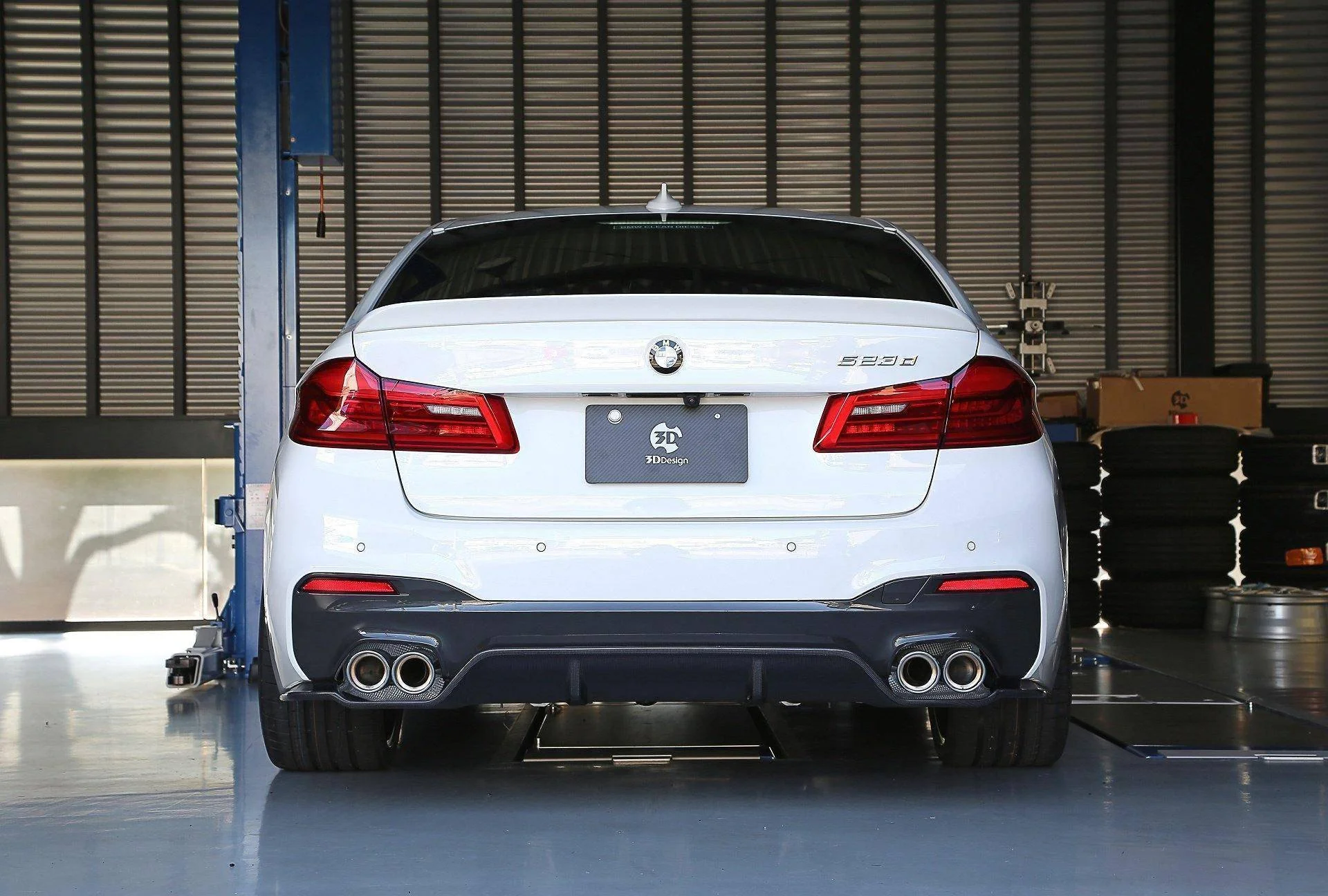 3DDesign Carbon Fibre Rear Diffuser (Type 2) for BMW 5 Series M Sport (2017-2023, G30 G31) - Image 5