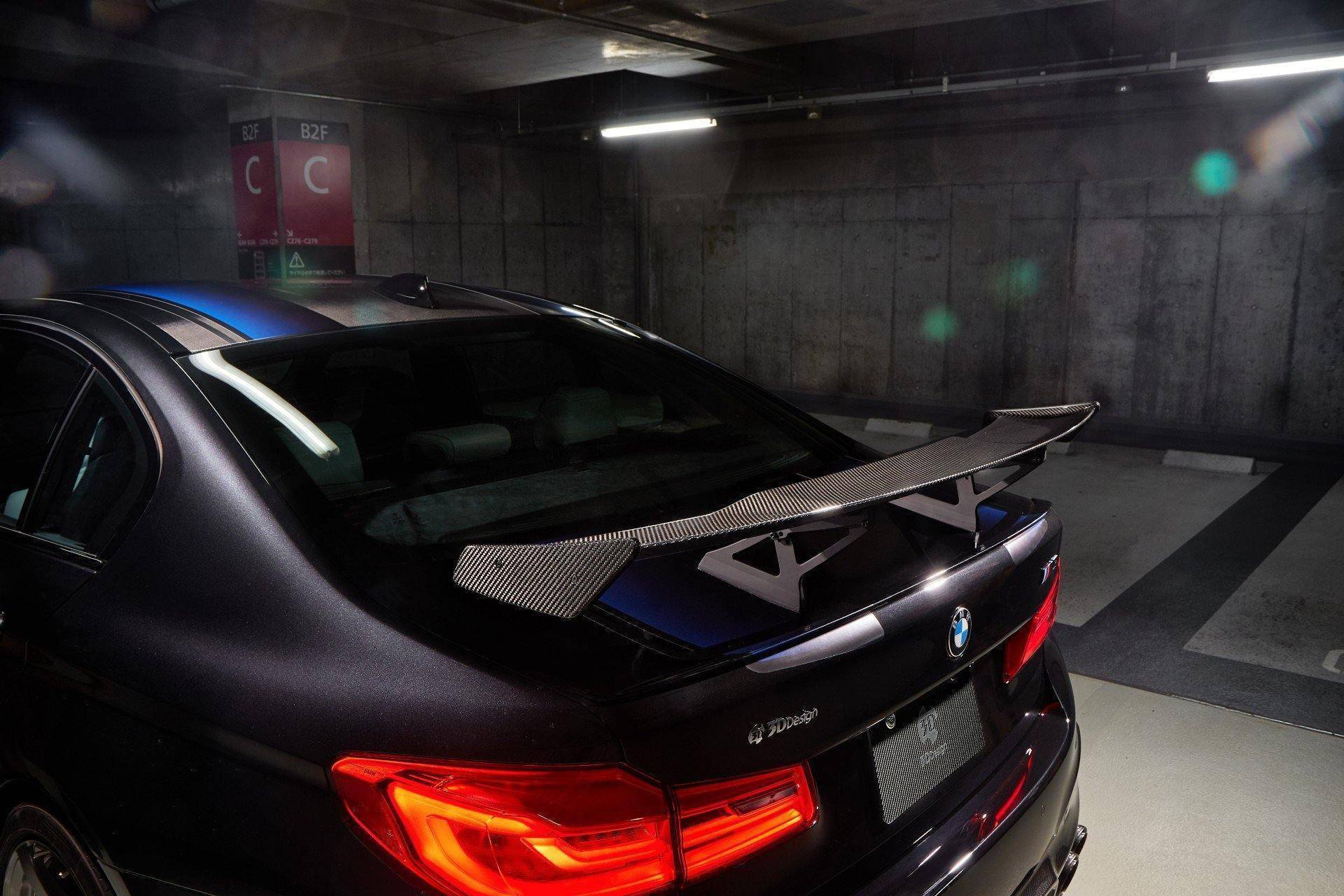 3DDesign Carbon Fibre Rear Wing Spoiler for BMW 5 Series & M5 (2017-2023, G30 F90) - Image 3