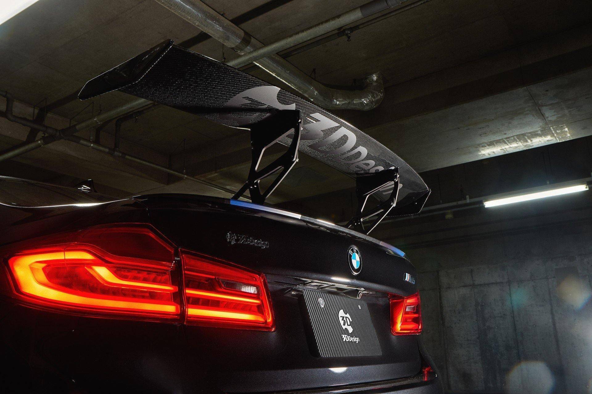3DDesign Carbon Fibre Rear Wing Spoiler for BMW 5 Series & M5 (2017-2023, G30 F90) - Image 5