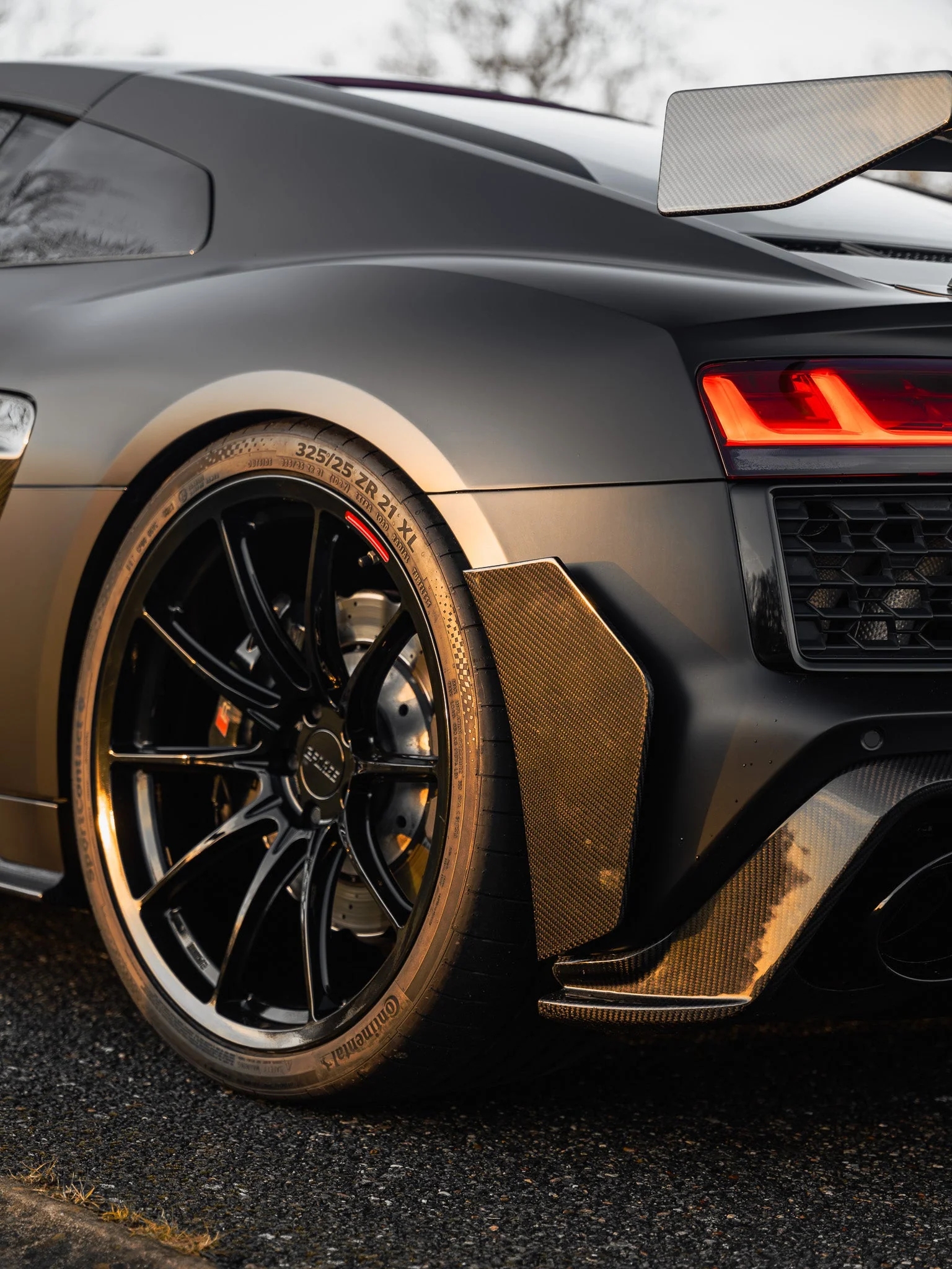 Audi R8 4S Facelift LCI Pre-Preg Carbon Fibre Rear Bumper Canards by FORM (2021-2024) - Image 3