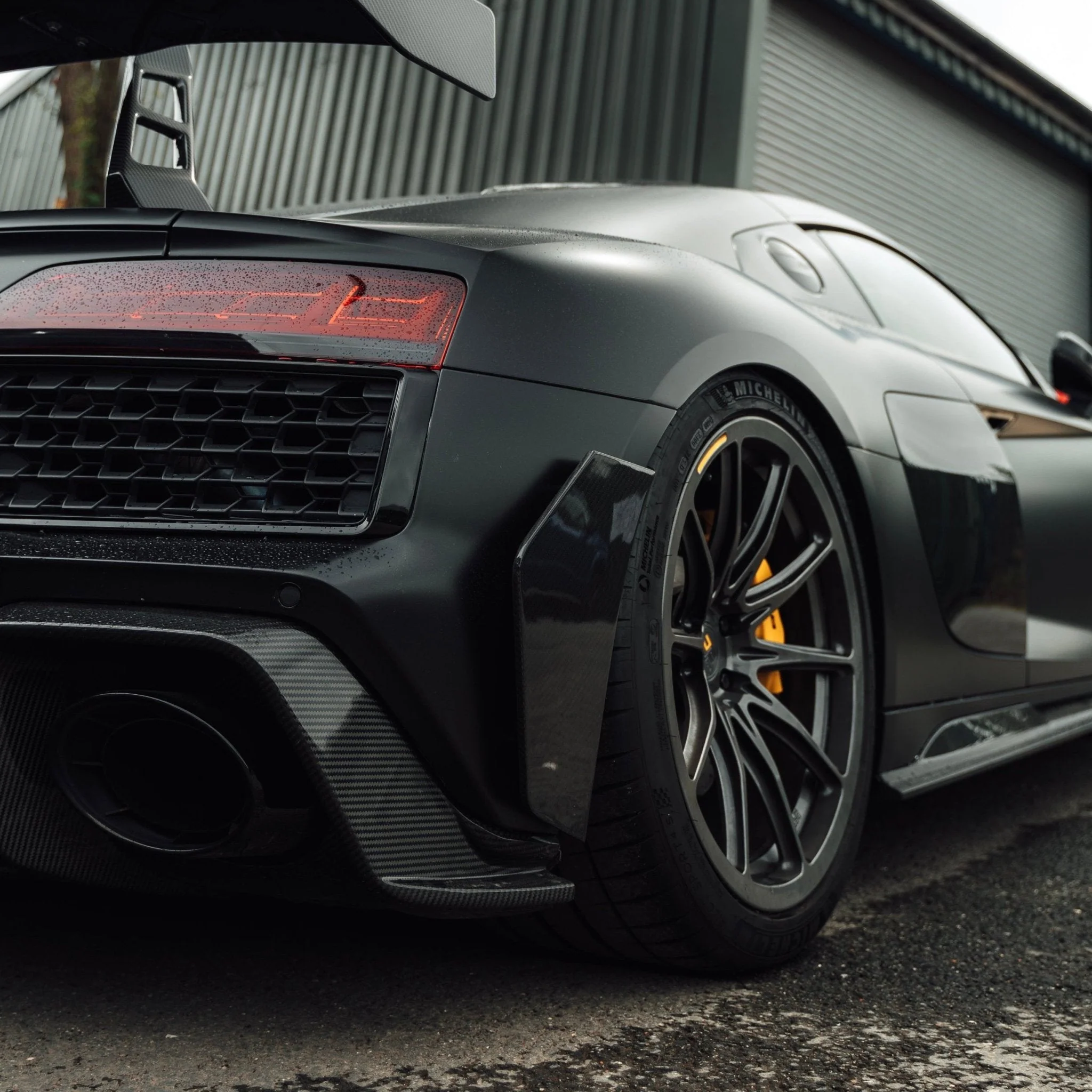 Audi R8 4S Facelift LCI Pre-Preg Carbon Fibre Rear Bumper Canards by FORM (2021-2024) - Image 9