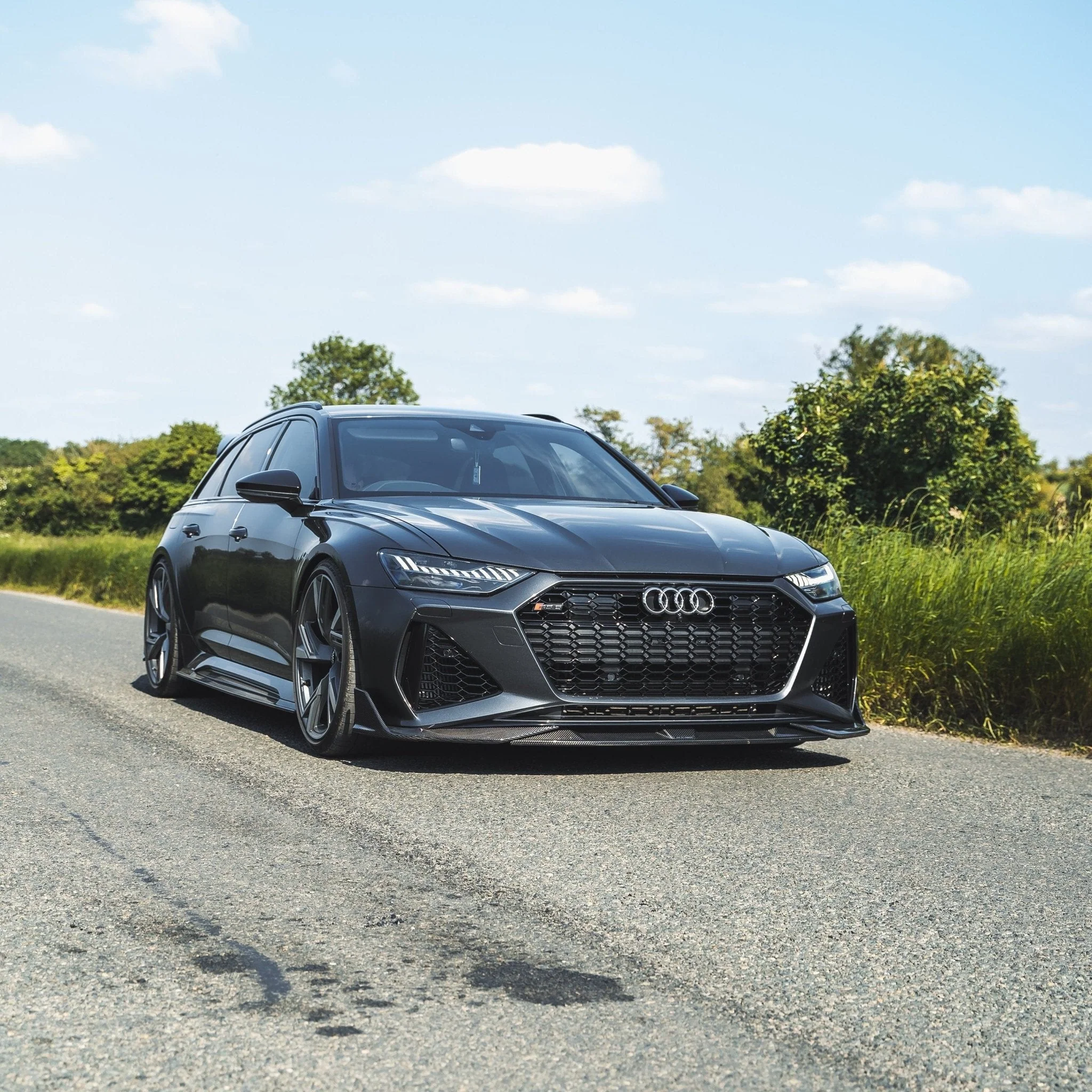 Audi RS6 C8 & RS7 Pre-Preg Carbon Fibre Front Splitter (2019+) - Image 4