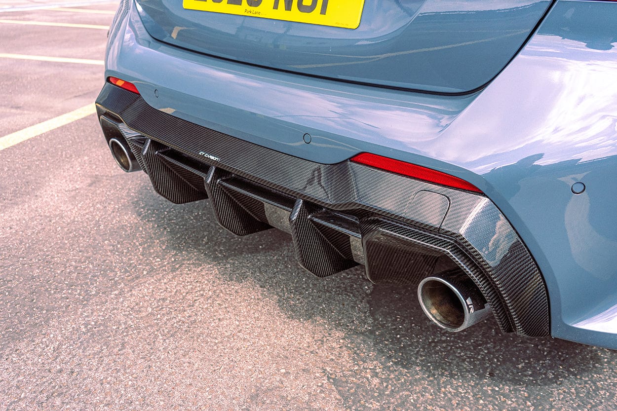 BMW 1 Series Dual Exit & M135i F40 Pre-Preg Carbon Fibre Rear Diffuser (2019-2024) - Image 2