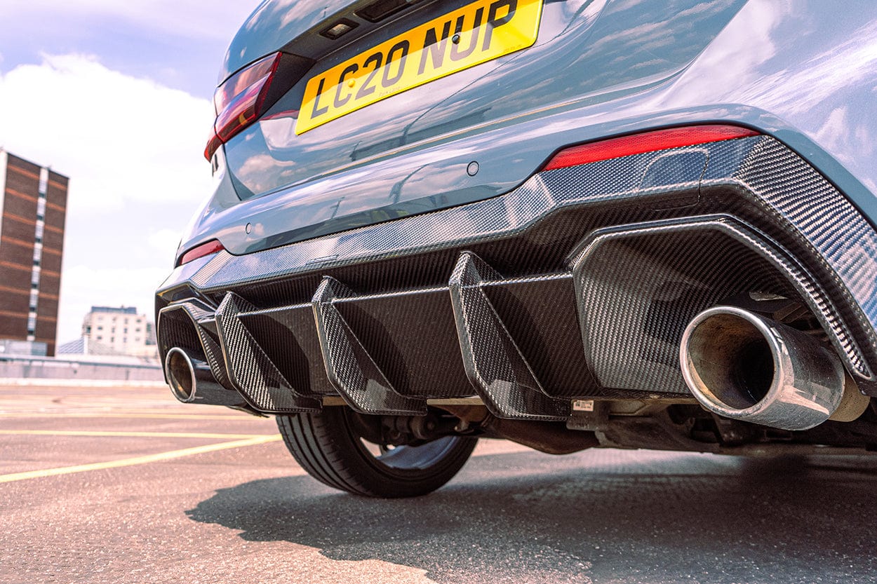 BMW 1 Series Dual Exit & M135i F40 Pre-Preg Carbon Fibre Rear Diffuser (2019-2024) - Image 3
