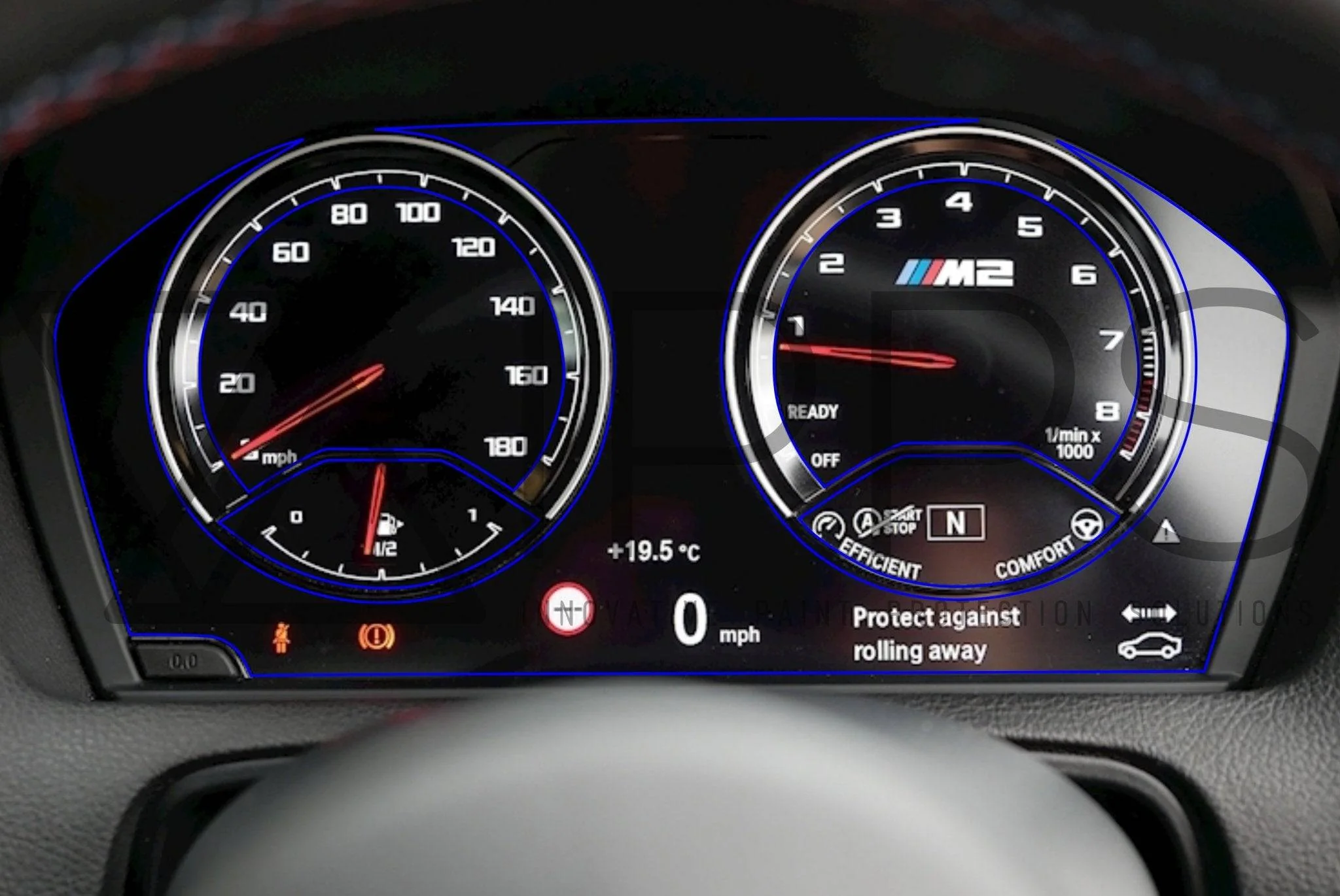 BMW 1 Series F20, 2 Series F22 & M2 LCI F87 Instrument Cluster Screen Protector PPF (2015-2021) - Image 5