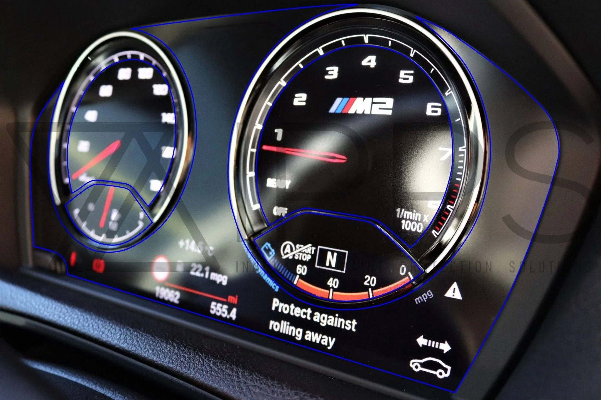 BMW 1 Series F20, 2 Series F22 & M2 LCI F87 Instrument Cluster Screen Protector PPF (2015-2021) - Image 6