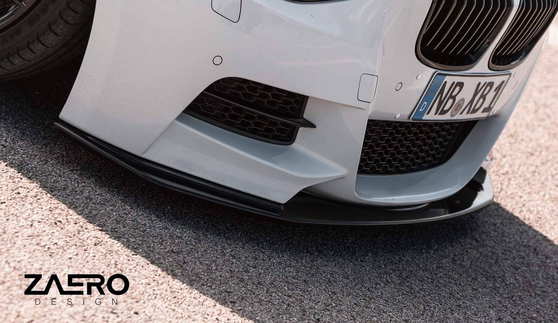 BMW 1 Series F20 Pre-LCI EVO-1 Gloss Black Front Splitter by ZAERO (2011-2015) - Image 12