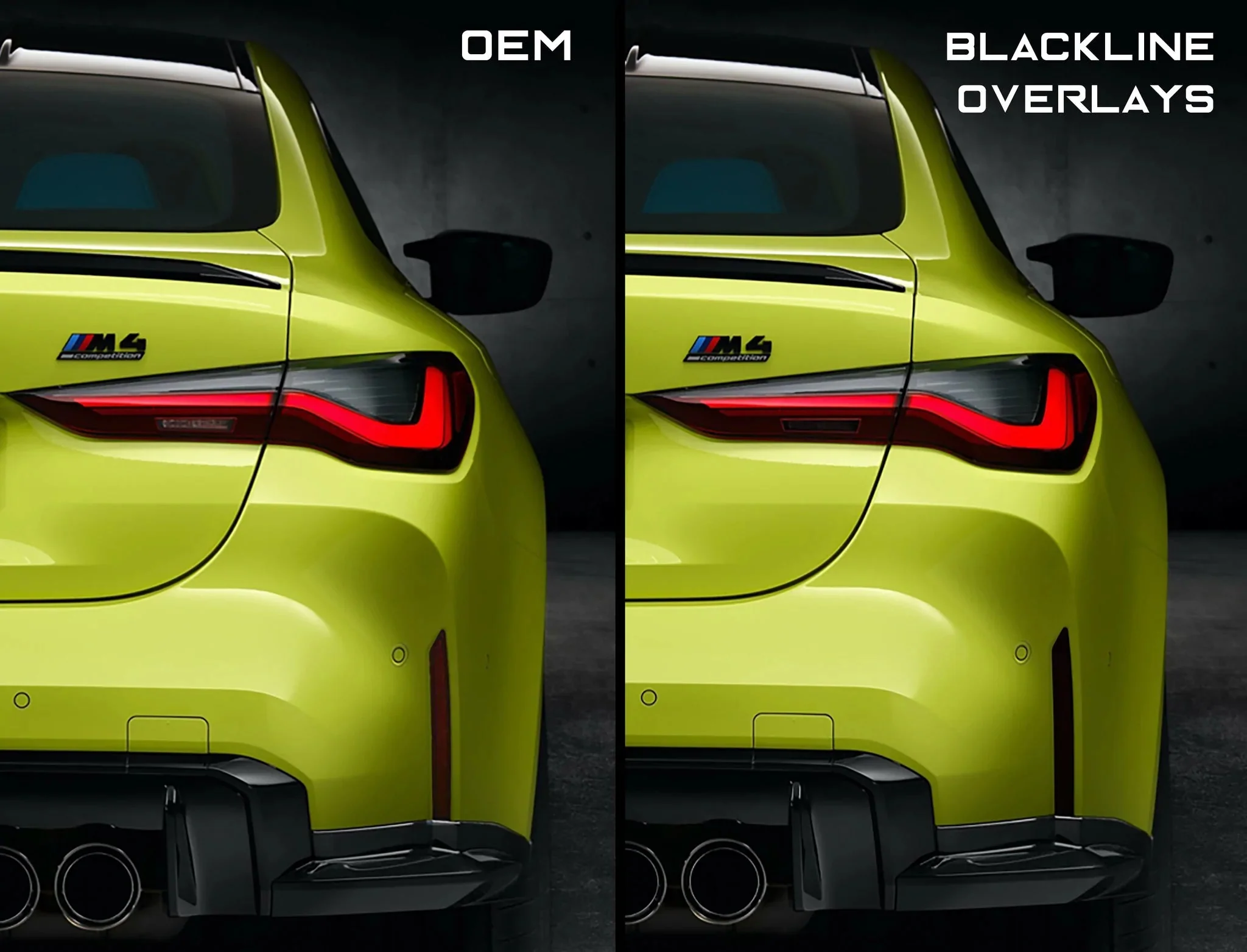 BMW 1 Series F70, M3 G80 G81 & M4 G82 G83 Rear Reflector Overlay Kit by Goldenwrench - Image 4