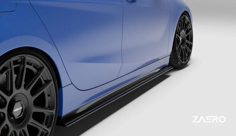 BMW 1 Series & M135i F40 EVO-1 Gloss Black Side Skirts by ZAERO (2019-2024) - Image 14