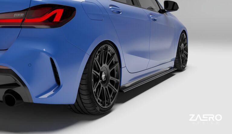 BMW 1 Series & M135i F40 EVO-1 Gloss Black Side Skirts by ZAERO (2019-2024) - Image 16