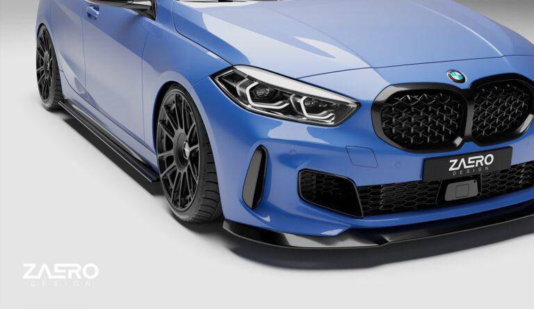 BMW 1 Series & M135i F40 EVO-1 Gloss Black Side Skirts by ZAERO (2019-2024) - Image 17