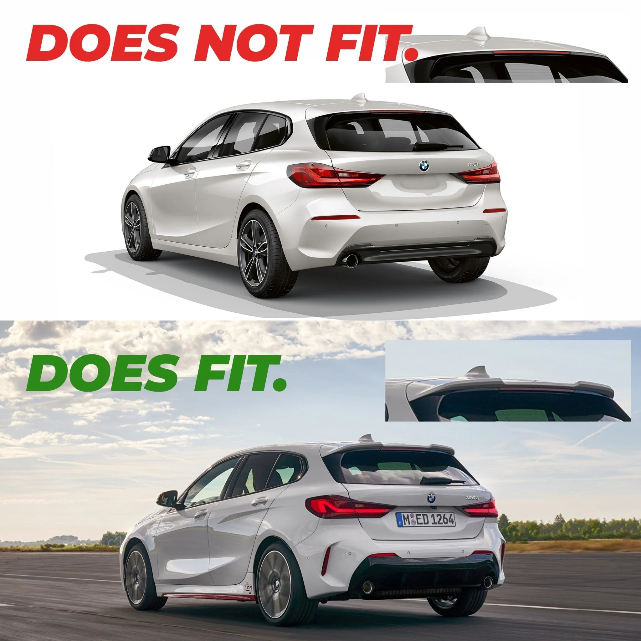 BMW 1 Series & M135i F40 & F70 Genuine M Performance Rear Spoiler (2019+) - Image 3