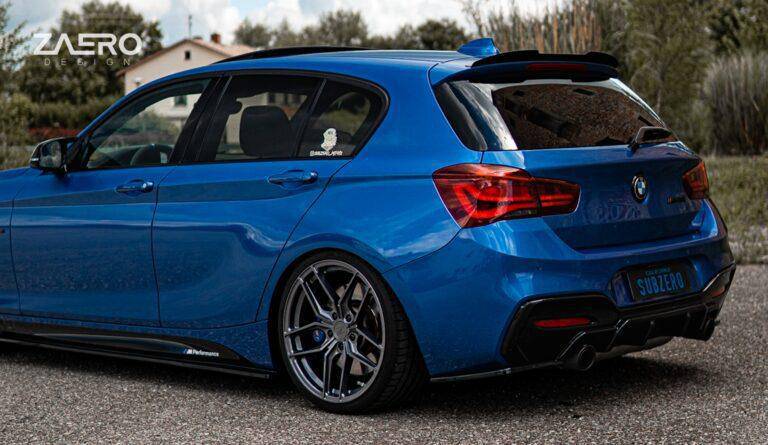 BMW M135i & M140i F20 F21 LCI EVO-1 Gloss Black Diffuser Side Spat Flap Extensions by ZAERO (2015-2019) - Image 14