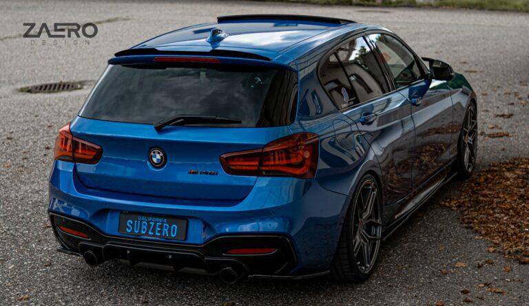 BMW M135i & M140i F20 F21 LCI EVO-1 Gloss Black Diffuser Side Spat Flap Extensions by ZAERO (2015-2019) - Image 15