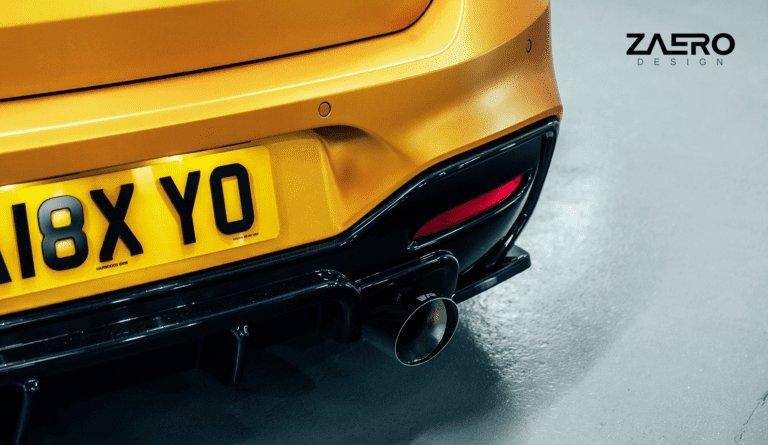 BMW M135i & M140i F20 F21 LCI EVO-1 Gloss Black Diffuser Side Spat Flap Extensions by ZAERO (2015-2019) - Image 4