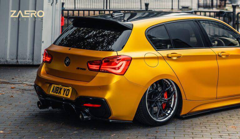 BMW M135i & M140i F20 F21 LCI EVO-1 Gloss Black Diffuser Side Spat Flap Extensions by ZAERO (2015-2019) - Image 5