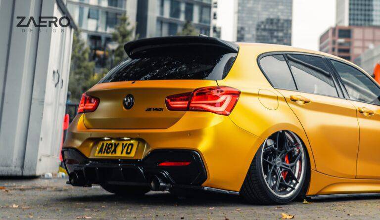 BMW M135i & M140i F20 F21 LCI EVO-1 Gloss Black Diffuser Side Spat Flap Extensions by ZAERO (2015-2019) - Image 6