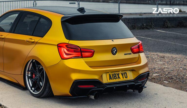 BMW M135i & M140i F20 F21 LCI EVO-1 Gloss Black Diffuser Side Spat Flap Extensions by ZAERO (2015-2019) - Image 8