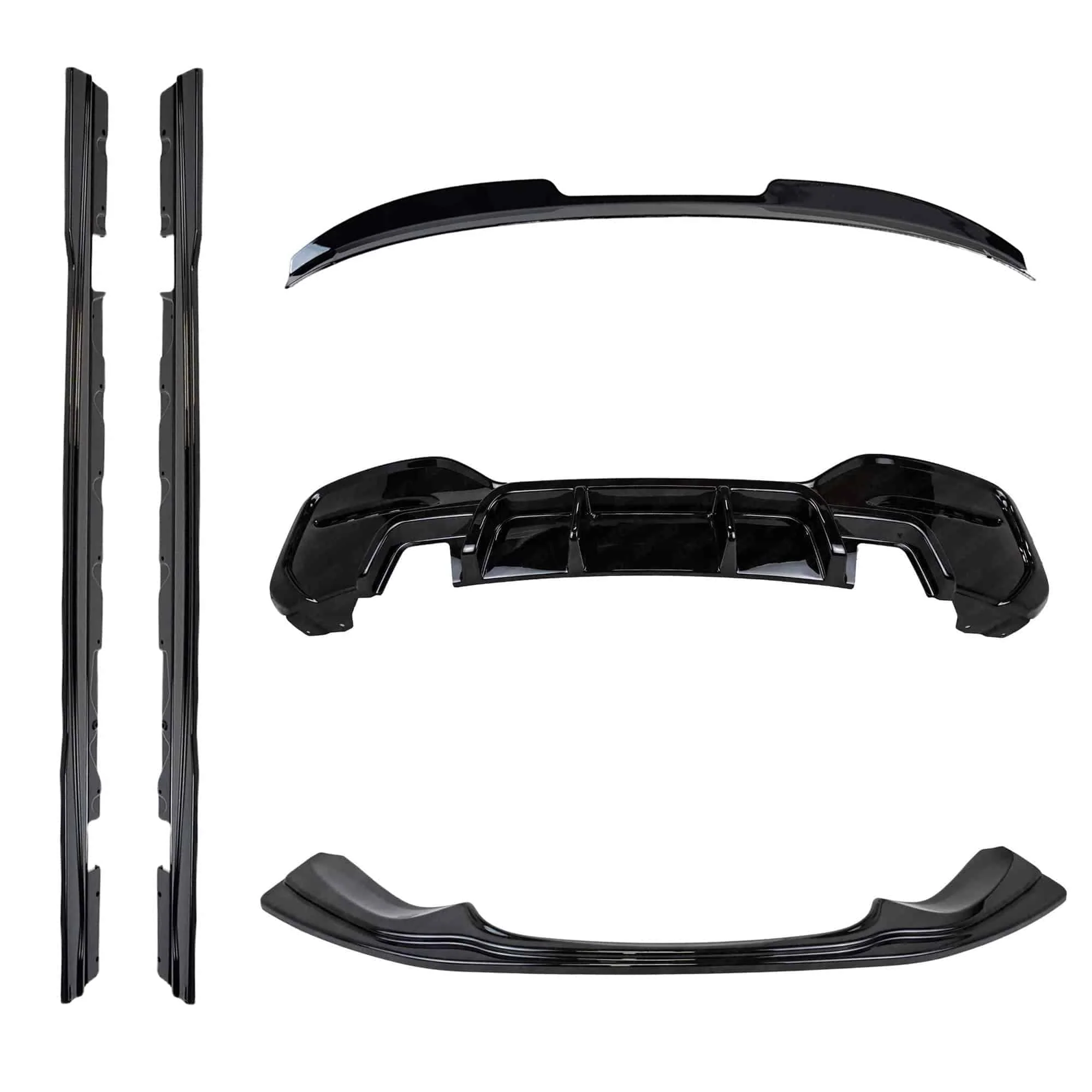 BMW 1 Series, M135i & M140i F20 F21 LCI Gloss Black V1 Body Kit by ZAERO (2015-2019)