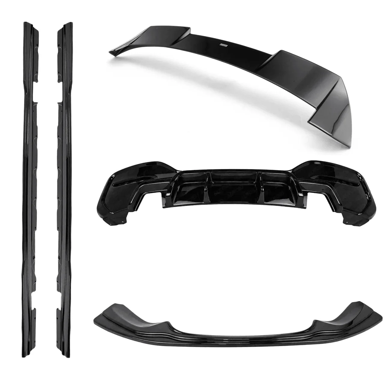 BMW 1 Series, M135i & M140i F20 F21 LCI Gloss Black V2 Body Kit by ZAERO (2015-2019)