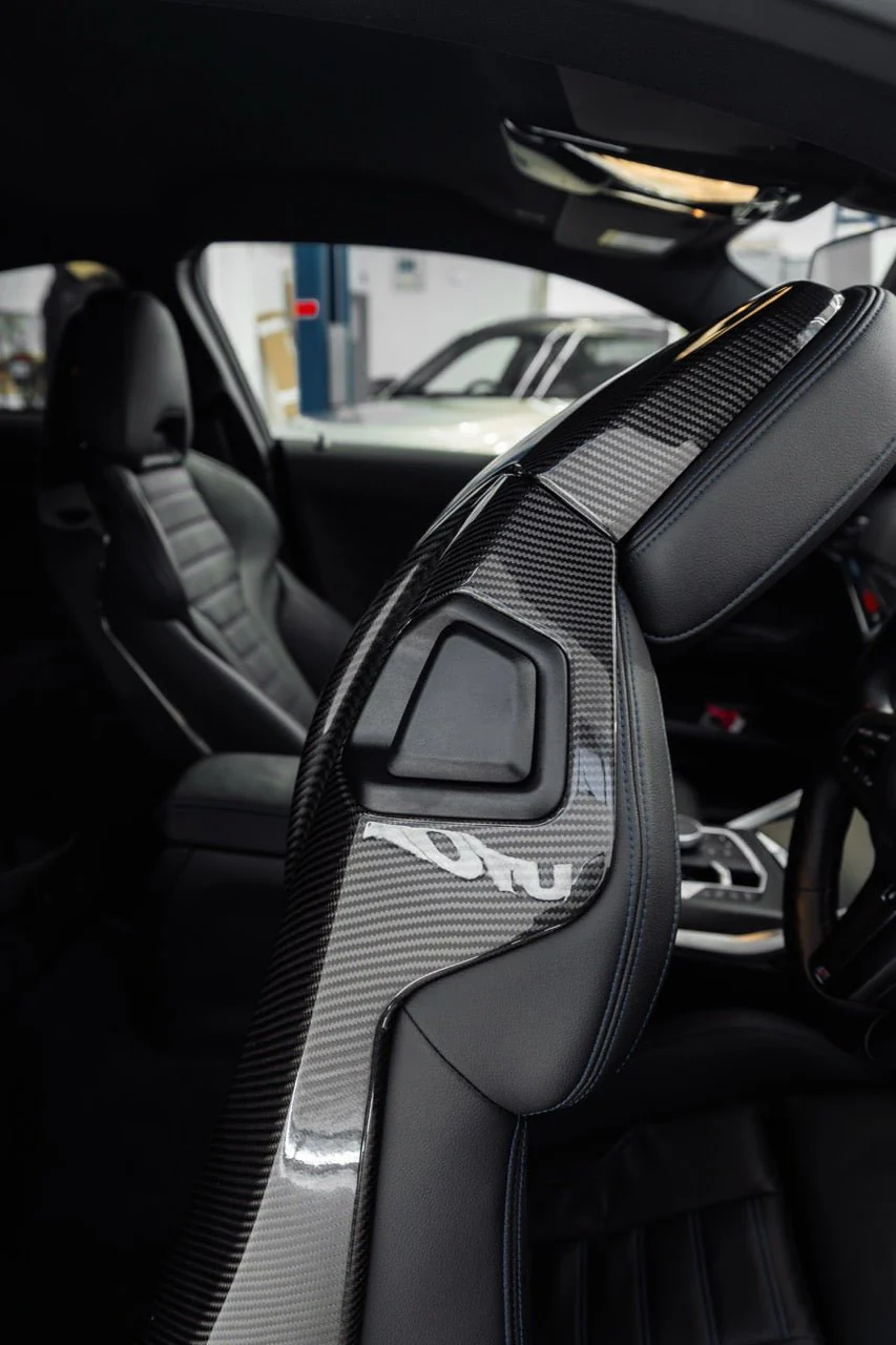 BMW 2 Series G42, M4 G82, M2 G87 Pre-Preg Carbon Fibre Full Seat Back Covers by FORM (2018+) - Image 3