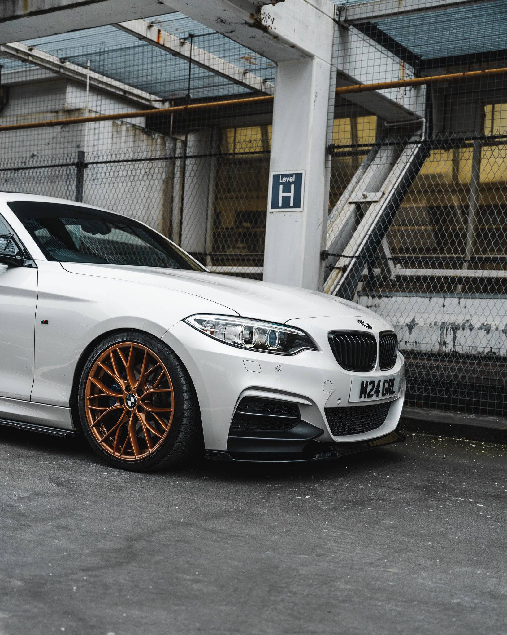 BMW 2 Series, M235i & M240i F22 F23 EVO-1 Gloss Black Front Splitter by ZAERO (2014-2019) - Image 8