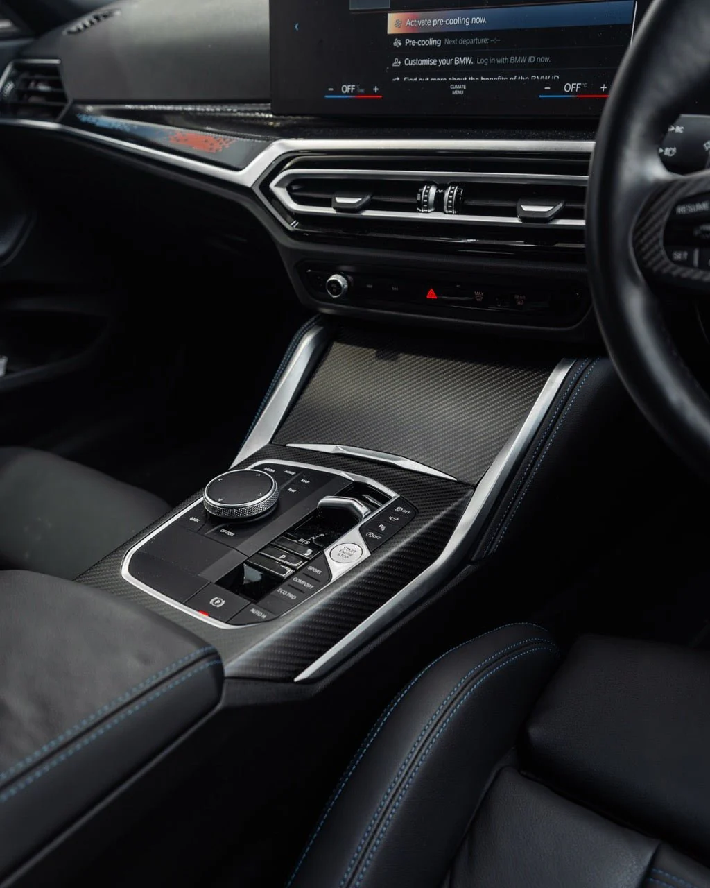 BMW 2 Series & M240i G42 iDrive 8 Pre-Preg Carbon Fibre Centre Console Trim Set by FORM (2021+) - Image 11