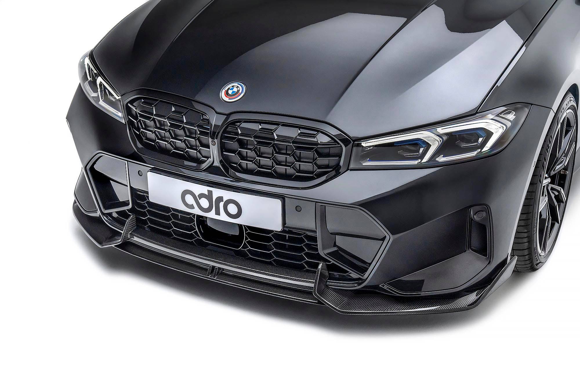 BMW 3 Series M340i G20 G21 LCI Carbon Fibre Front Splitter by Adro (2022+) - Image 4