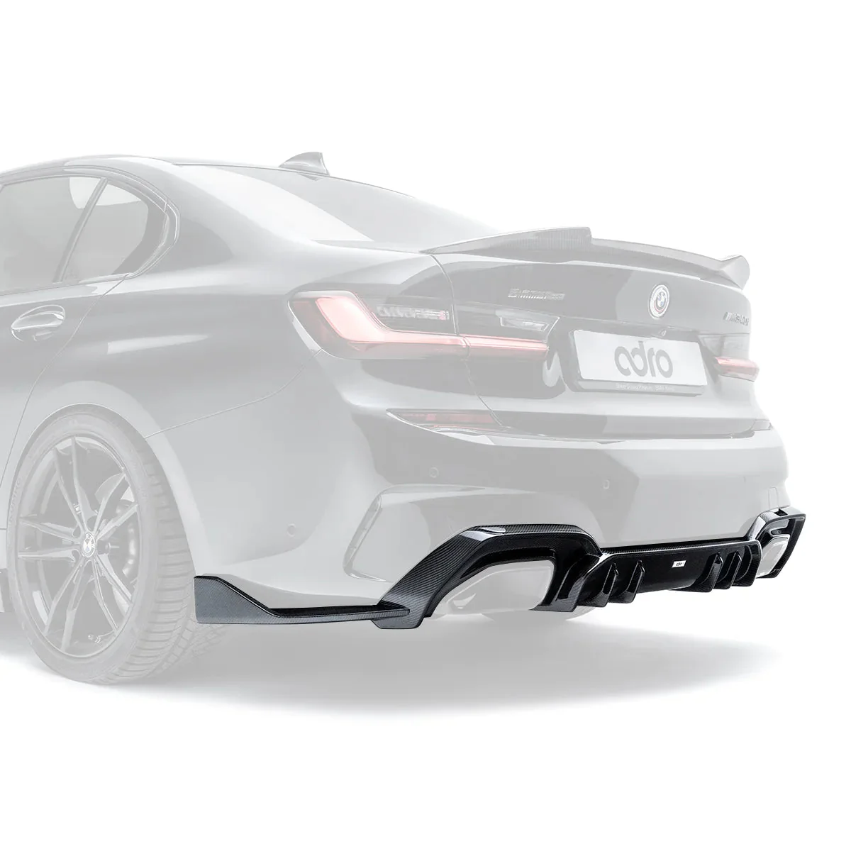 BMW 3 Series M340i G20 Pre-LCI Carbon Fibre Rear Diffuser by Adro (2018-2022) - Image 3