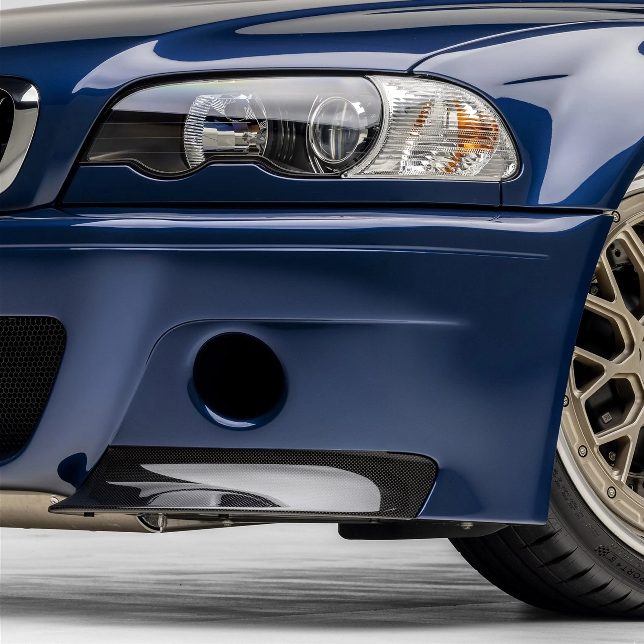 BMW E46 M3 V-CSL 2-Piece Aero Front Bumper Splitters by Vorsteiner - Image 5