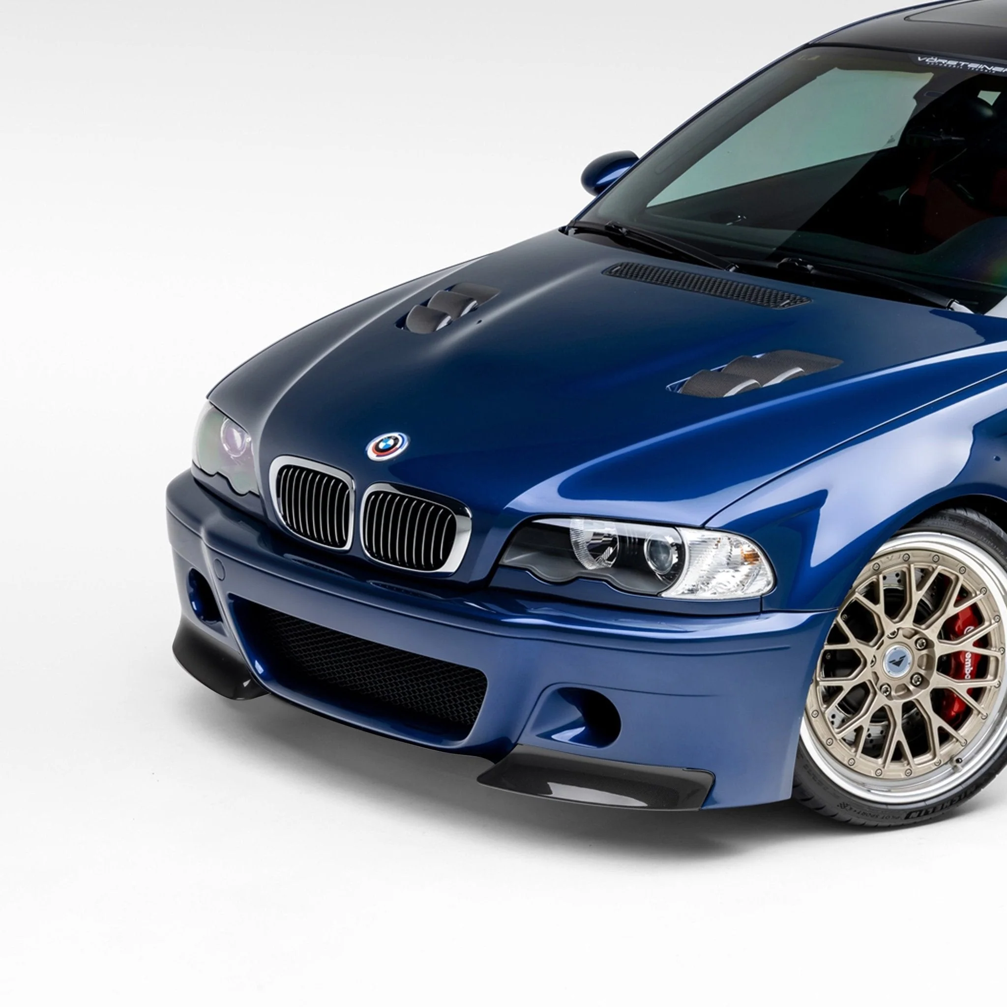 BMW E46 M3 V20 Aero Front Bumper With 2-Piece Splitter Carbon Fiber by Vorsteiner - Image 3