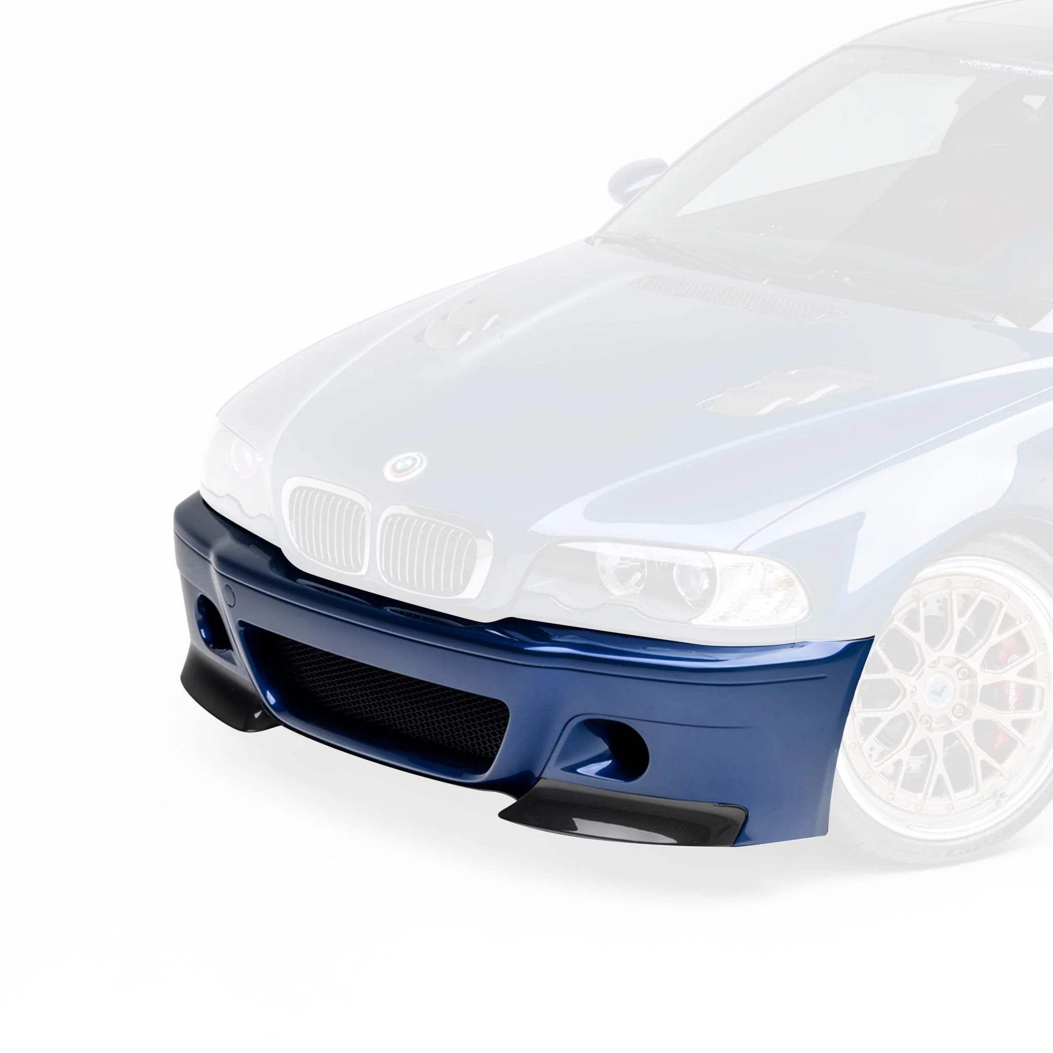 BMW E46 M3 V20 Aero Front Bumper With 2-Piece Splitter Carbon Fiber by Vorsteiner - Image 4