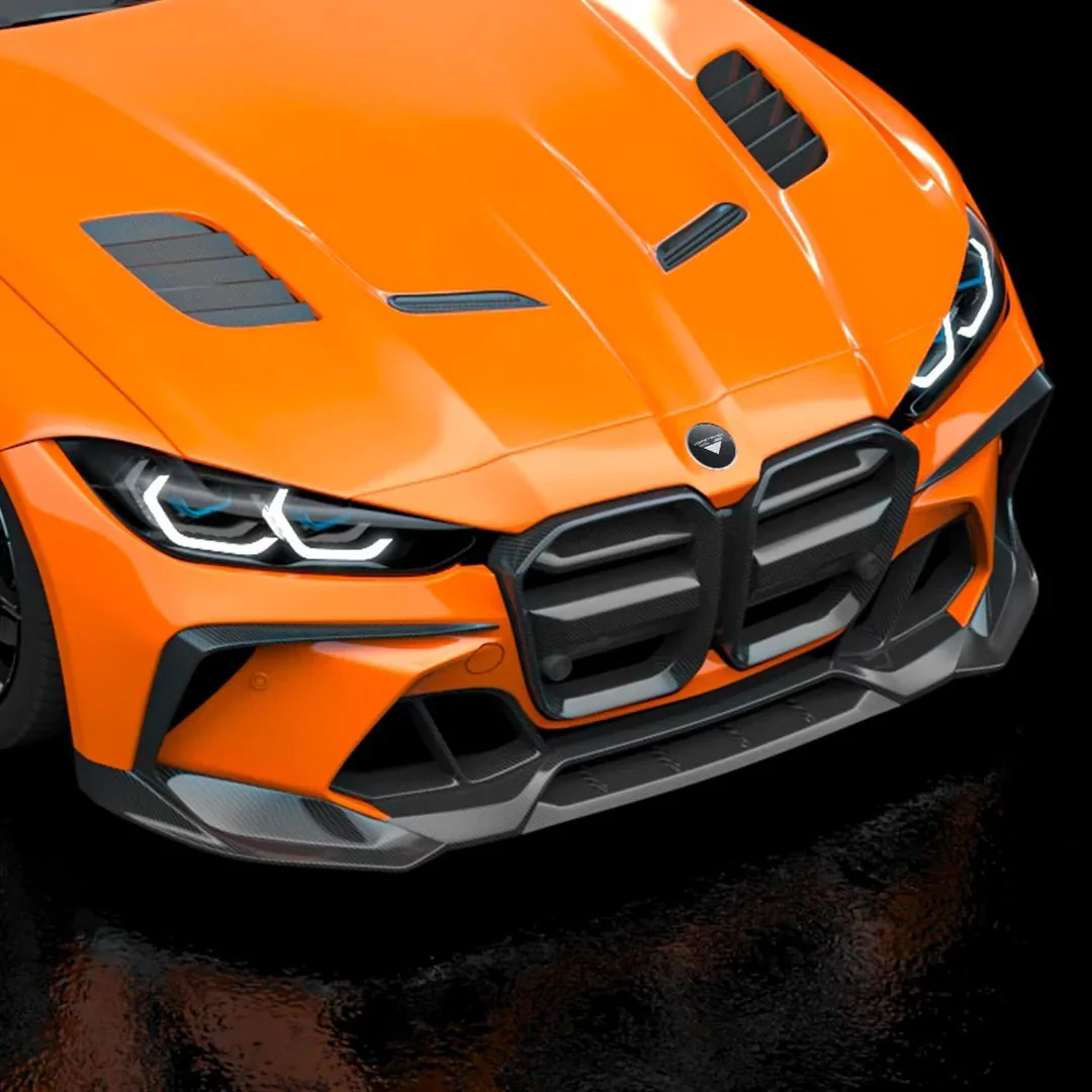 BMW G80 G81 M3 & G82 G83 M4 Carbon Fibre GTS-V Aero Front Bumper by Vorsteiner (2020+) - Image 4