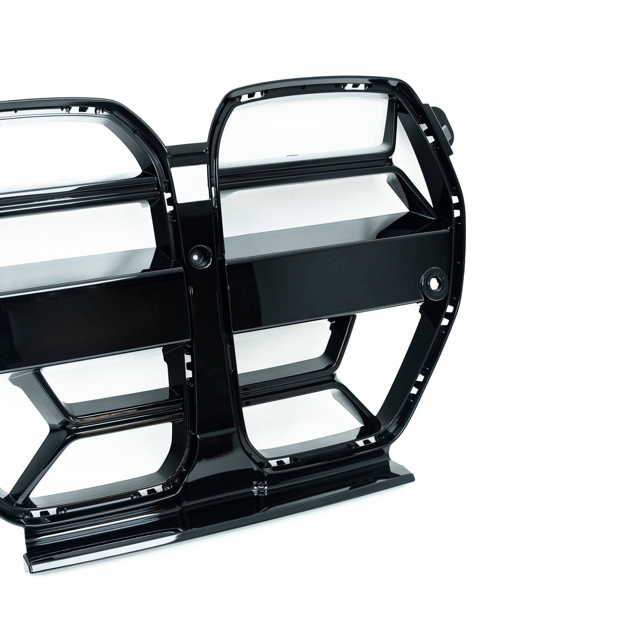 BMW G80 M3 & G82 M4 Gloss Black E-CSL Style Front Kidney Grilles with ACC by FORM (2021+) - Image 7