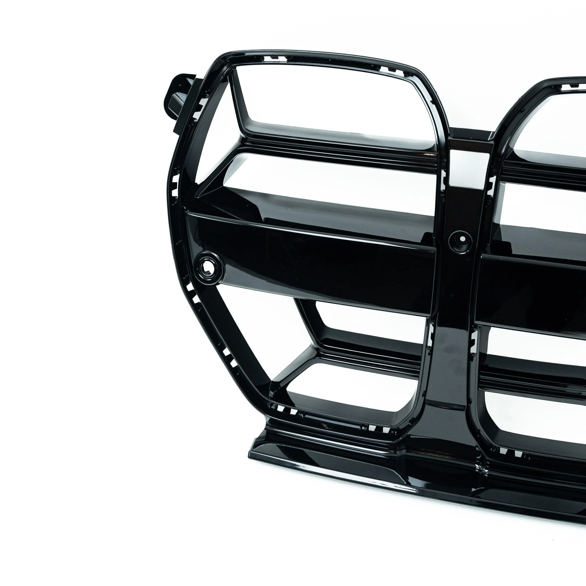 BMW G80 M3 & G82 M4 Gloss Black E-CSL Style Front Kidney Grilles with ACC by FORM (2021+) - Image 8