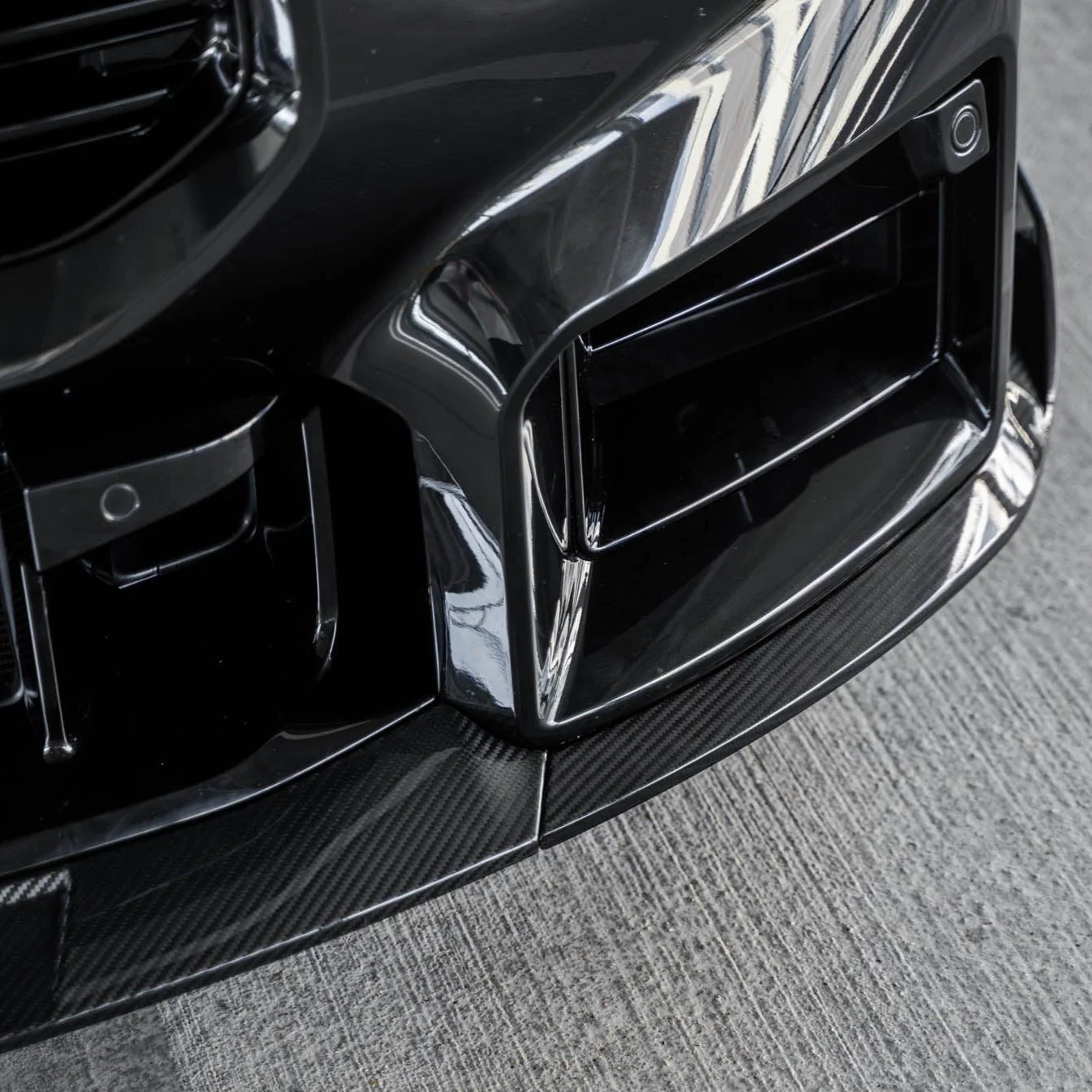 BMW G87 M2 TR87 Pre-preg Carbon Fibre Front Splitter with Winglets by TREVORA (2023+) - Image 16