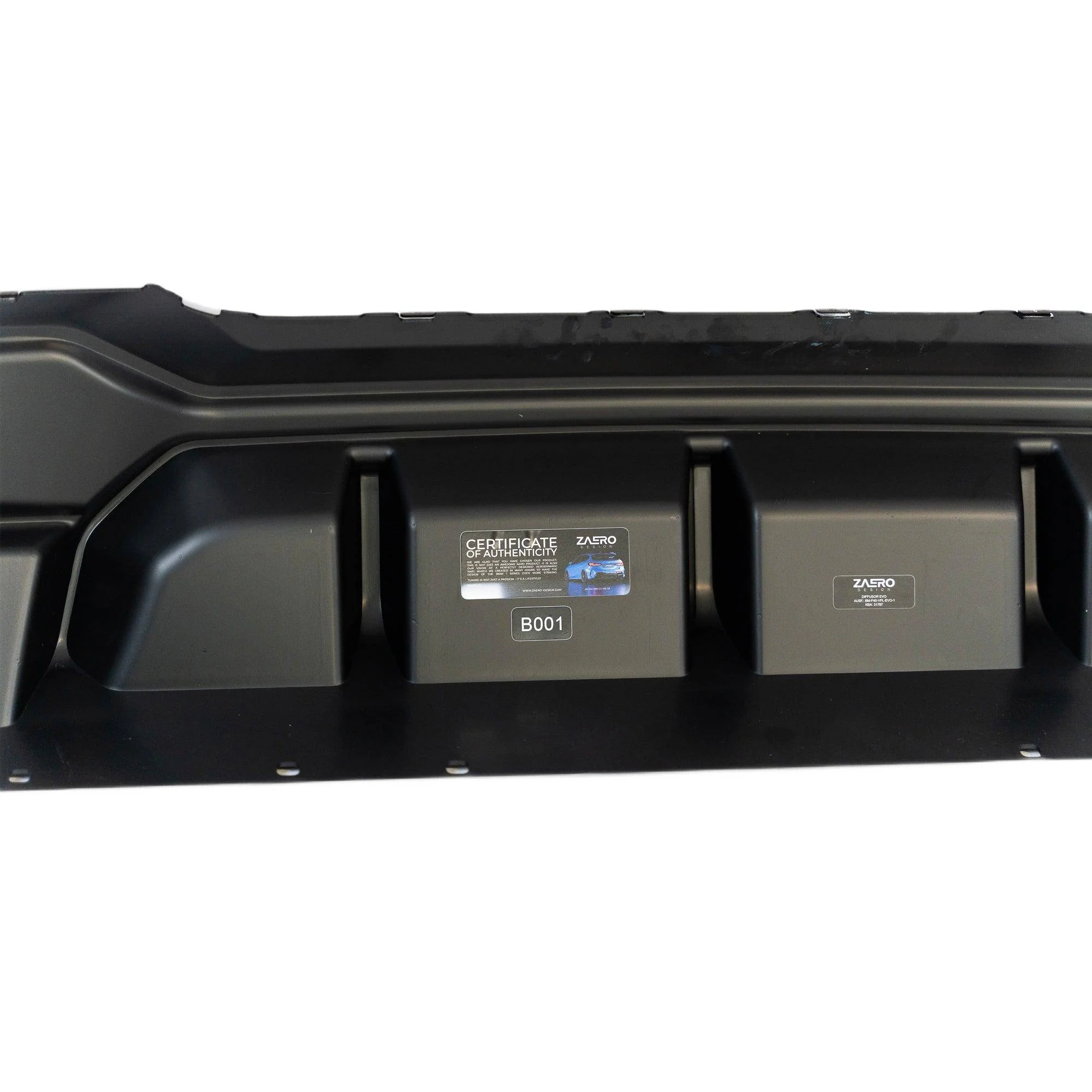 BMW M135i & 1 Series Dual Exit (128ti, 120d, 120i) F40 EVO-1 Gloss Black Rear Diffuser by ZAERO (2019-2024) - Image 10