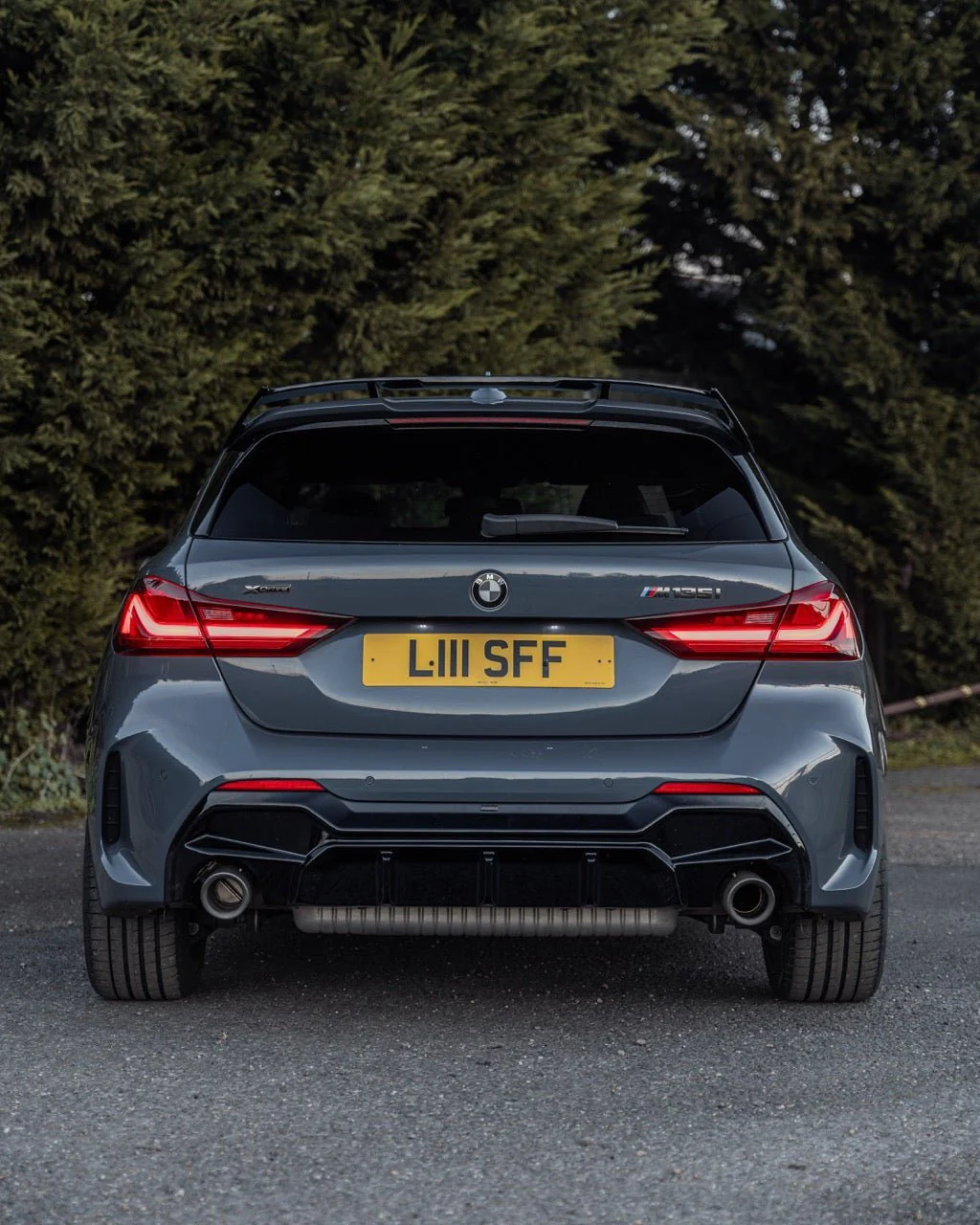 BMW M135i & 1 Series Dual Exit (128ti, 120d, 120i) F40 EVO-1 Gloss Black Rear Diffuser by ZAERO (2019-2024) - Image 4