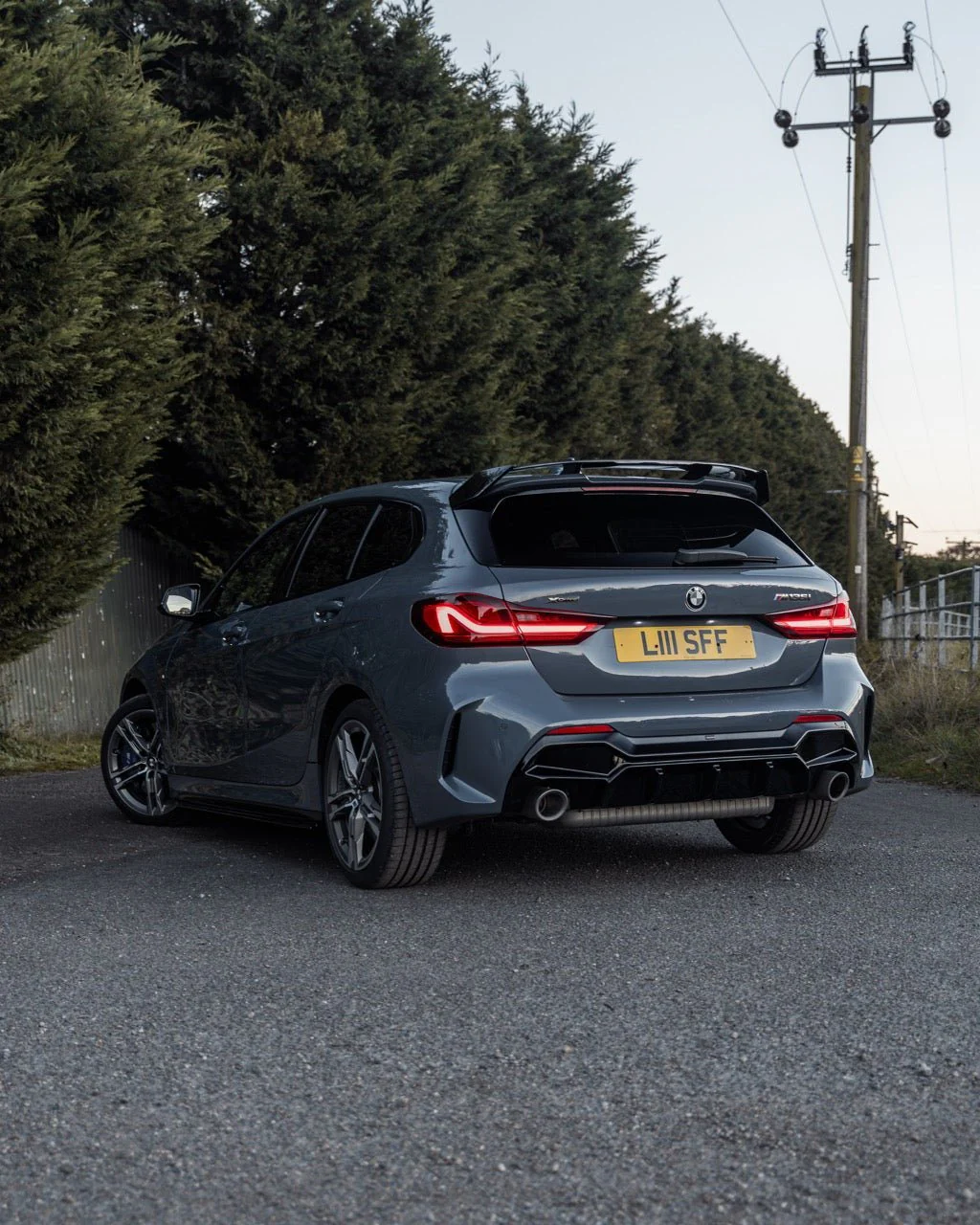 BMW M135i & 1 Series Dual Exit (128ti, 120d, 120i) F40 EVO-1 Gloss Black Rear Diffuser by ZAERO (2019-2024) - Image 6