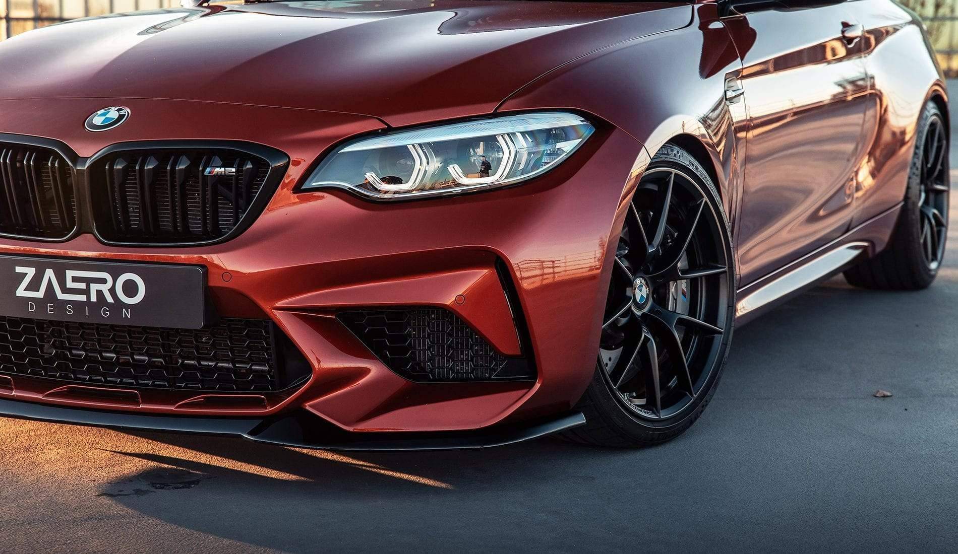 BMW M2 Competition F87 EVO-S Gloss Black Front Splitter by ZAERO (2018-2021) - Image 19