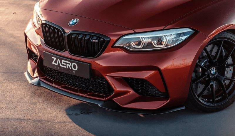 BMW M2 Competition F87 EVO-S Gloss Black Front Splitter by ZAERO (2018-2021) - Image 21