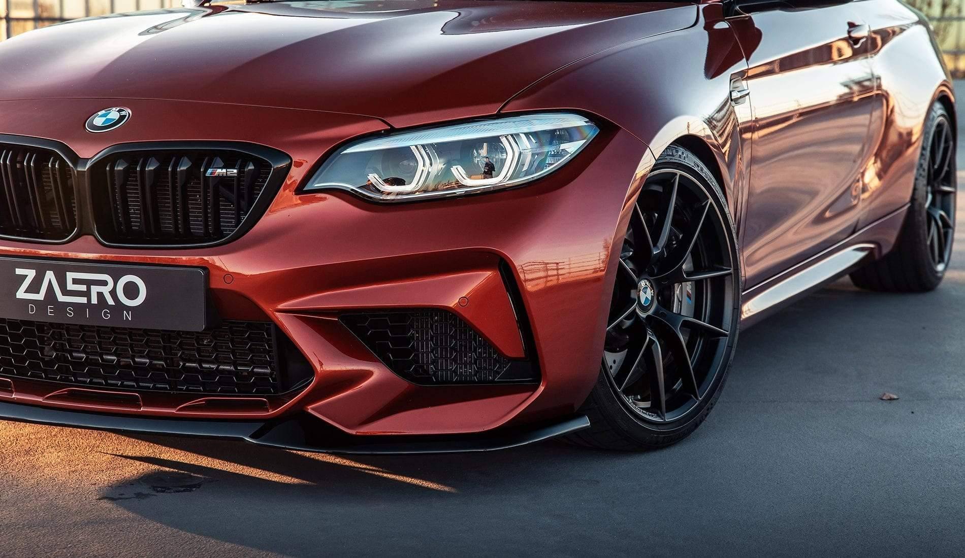 BMW M2 Competition F87 EVO-S Gloss Black Front Splitter by ZAERO (2018-2021) - Image 22